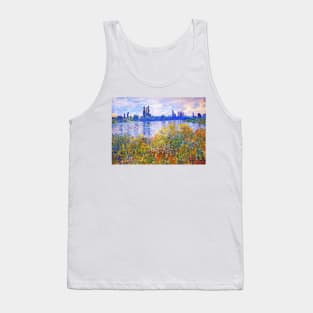 'Flowers on the Banks of Seine near Vetheuil' by Claude Monet REMASTERED TECHNICOLOR Tank Top